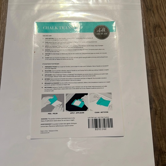 Let's Get Lost Chalk Couture Transfer Size B - Picture 2 of 3